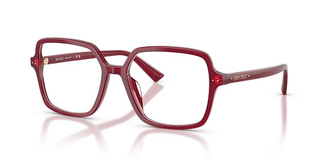 JC3046U Opaline Cranberry AcetaatEyeglass Frames van B24, Hoekweergave