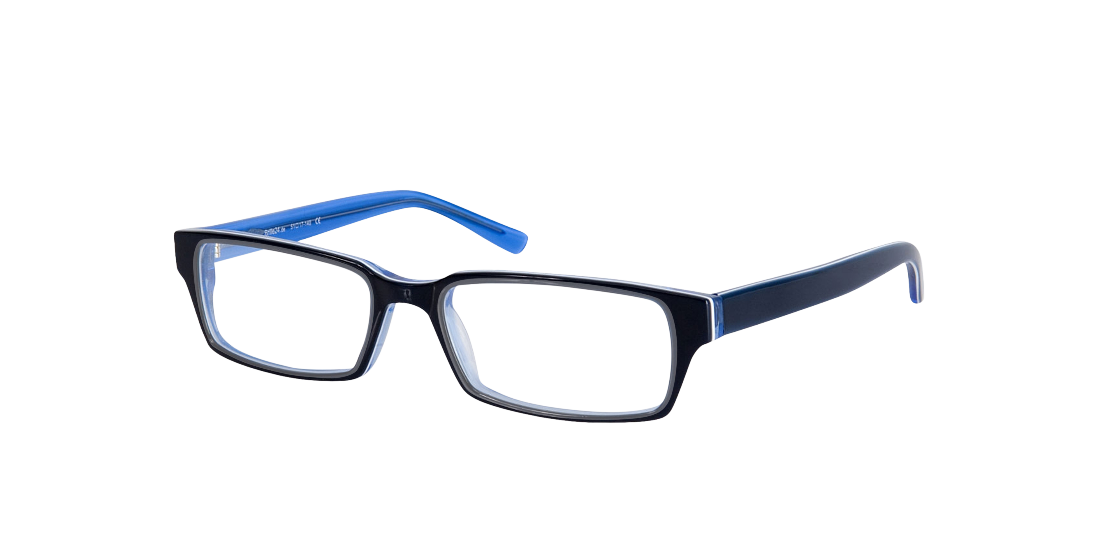 Capuno Donkerblauw  &  blauw AcetaatEyeglass Frames van B24, Hoekweergave