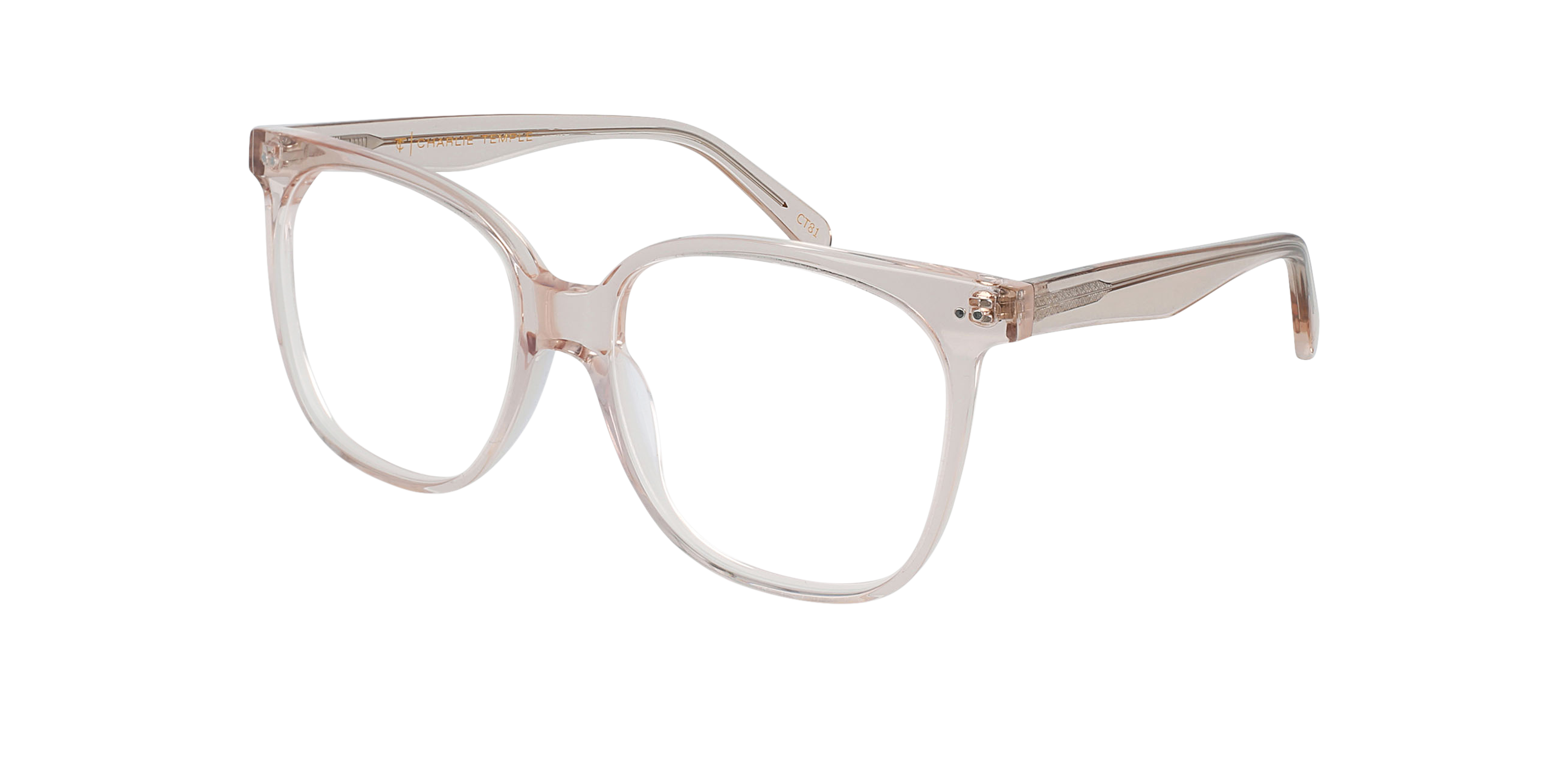 Big Mama Crystal Rosewater AcetaatEyeglass Frames van B24, Hoekweergave