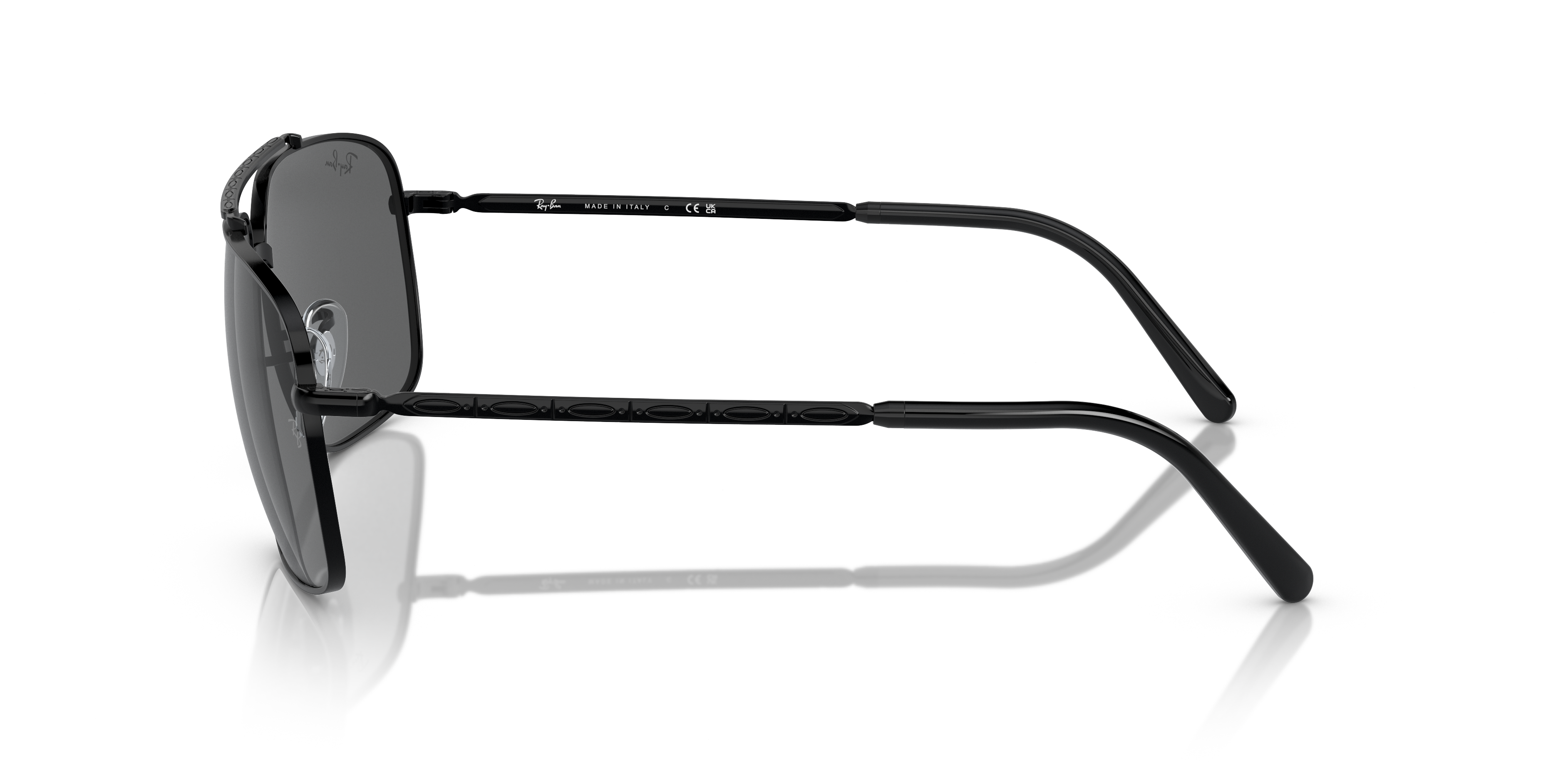 RB3796 Zwart MetaalSunglass Frames van B24, Zijaanzicht