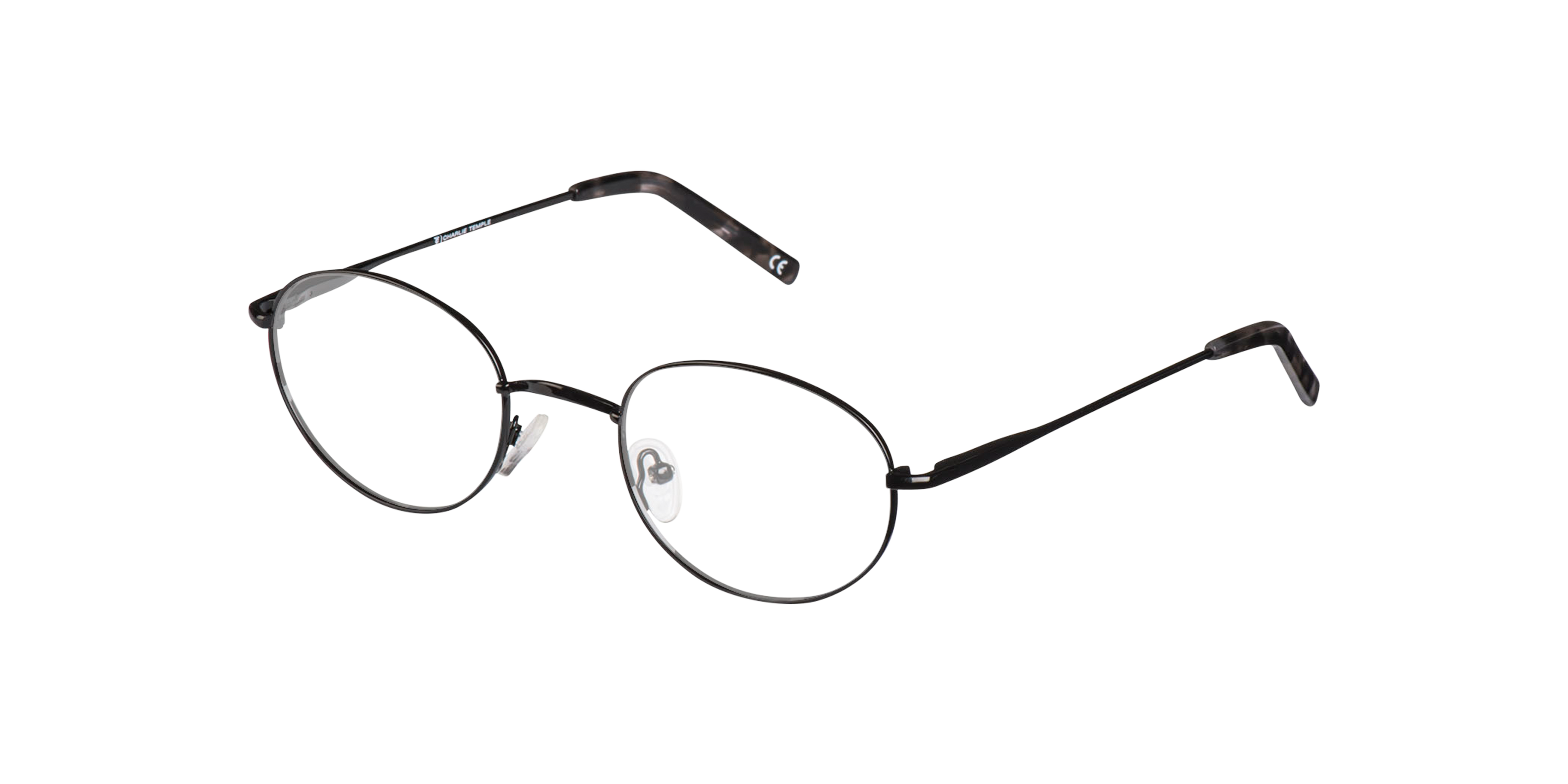 Clinton Black Metal MetallEyeglass Frames von B24, Dreiviertelansicht