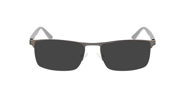 Boston Mat gunmetal MetaalEyeglass Frames van B24, met getinte lenzen