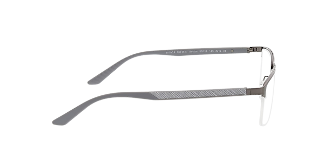 Boston Mat gunmetal MetaalEyeglass Frames van B24, Zijaanzicht