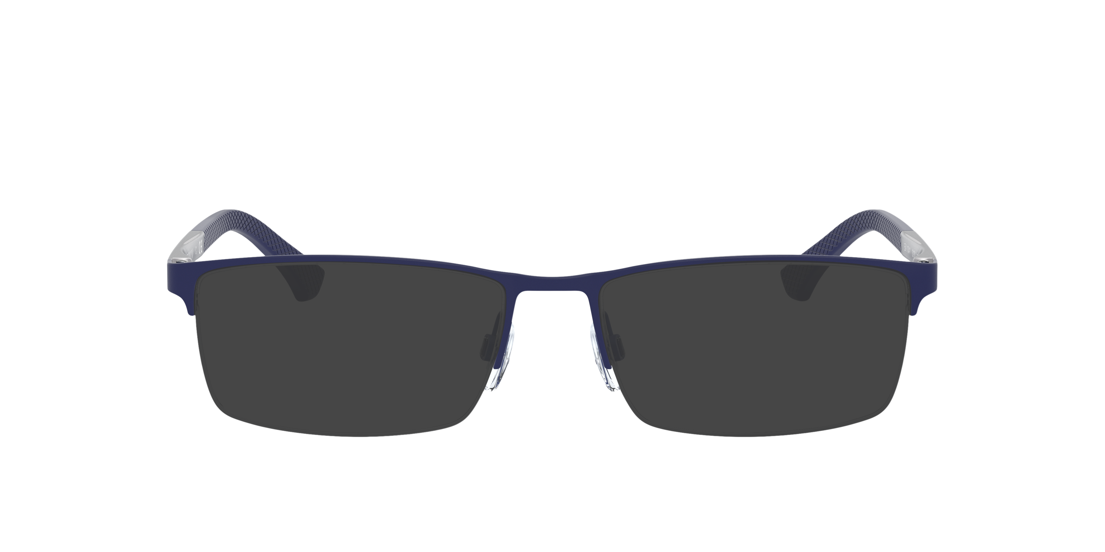 EA1041 Gummi Blau MetallEyeglass Frames von B24, mit getönten Gläsern