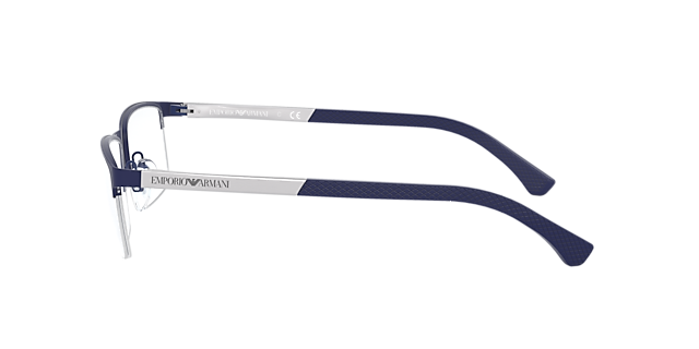EA1041 Rubber blauw MetaalEyeglass Frames van B24, Zijaanzicht