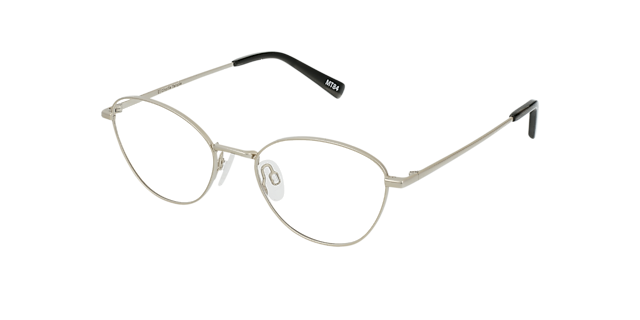 Charlotte CT Platinum Silver Metal MetaalEyeglass Frames van B24, Hoekweergave