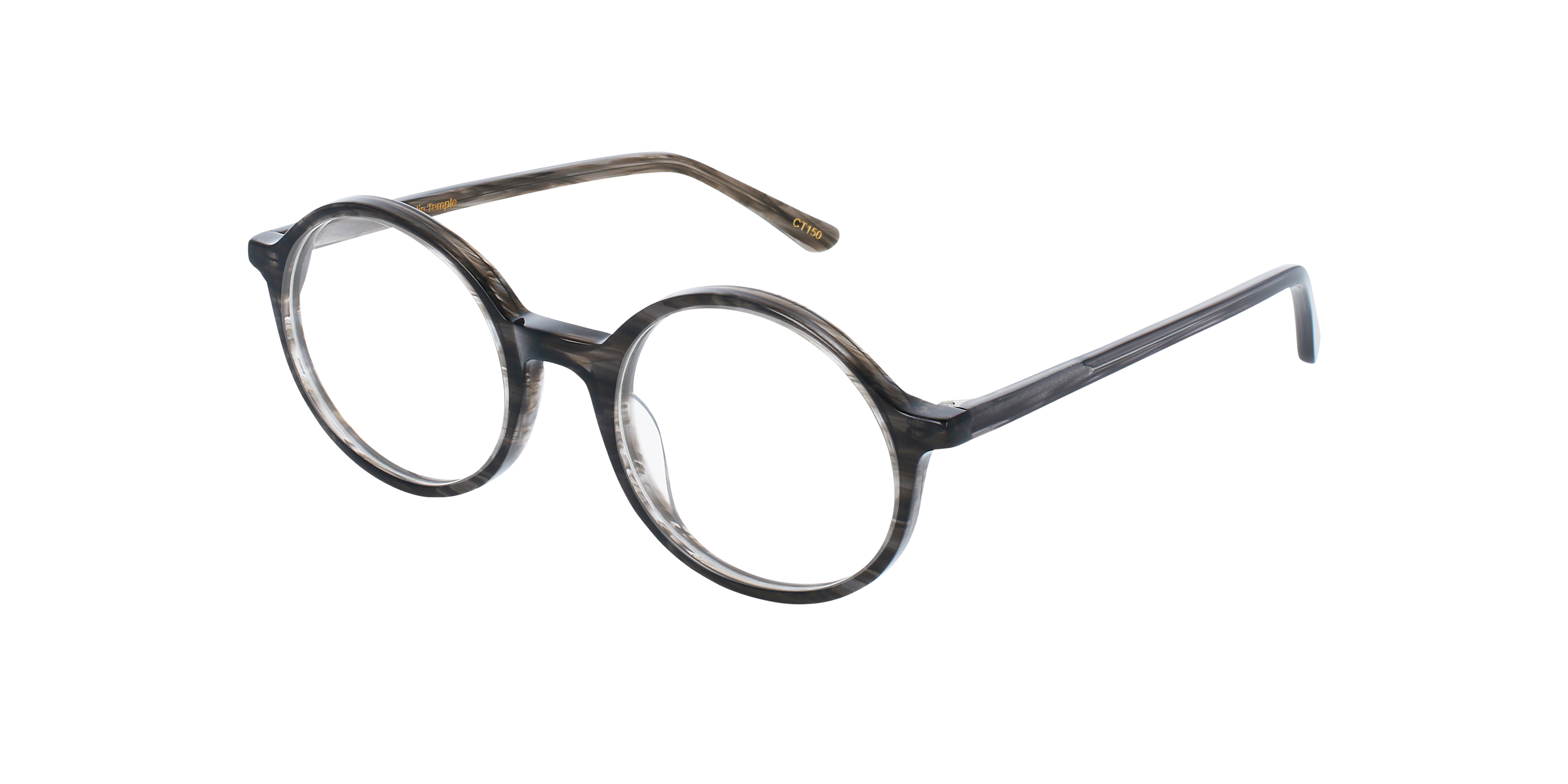 Benedict Striped Gainsboro AcetatEyeglass Frames von B24, Dreiviertelansicht