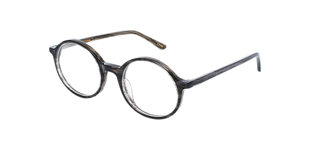 Benedict Striped Gainsboro AcetatEyeglass Frames von B24, Dreiviertelansicht