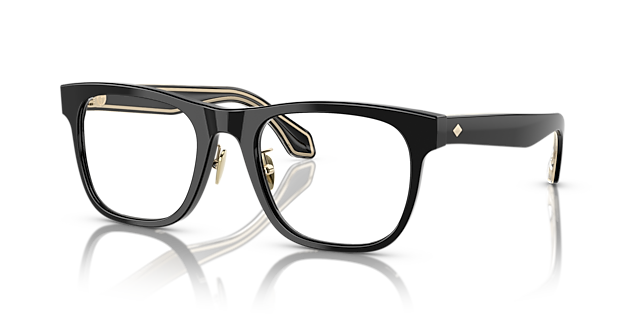 AR7268 Zwart AcetaatEyeglass Frames van B24, Hoekweergave