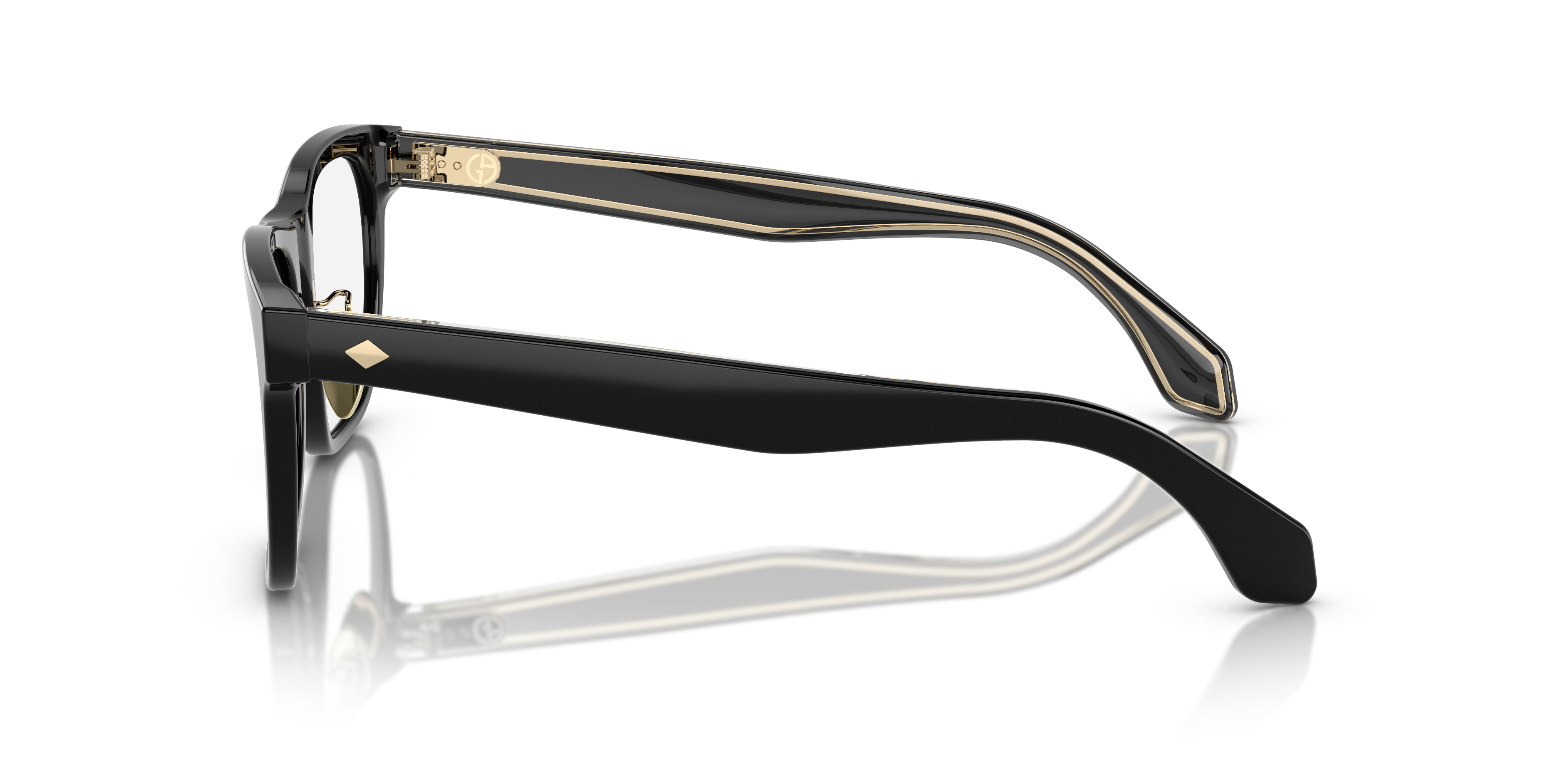 AR7268 Schwarz AcetatEyeglass Frames von B24, Seitenansicht