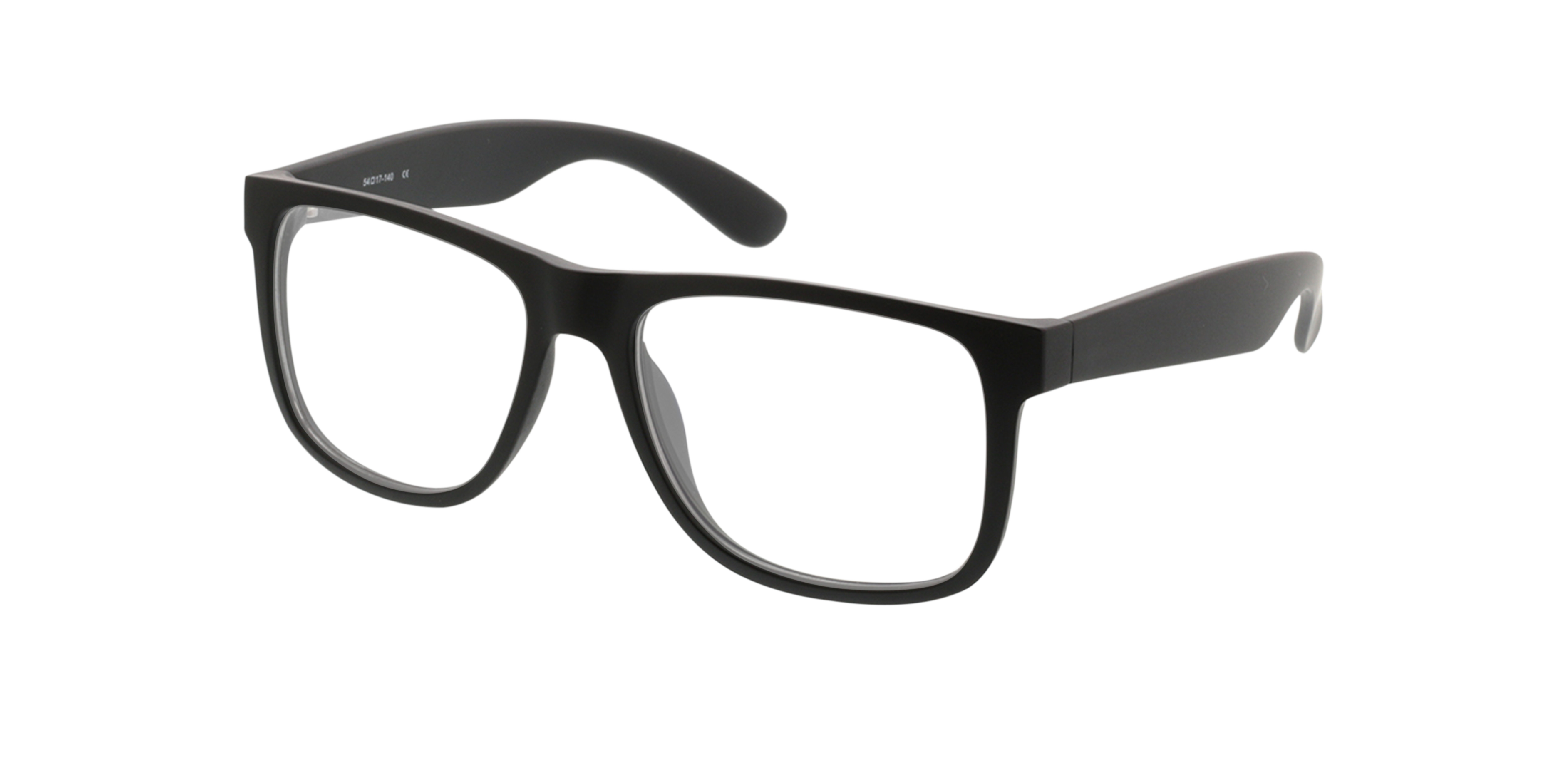 New Orleans Matt Schwarz KunststoffEyeglass Frames von B24, Dreiviertelansicht