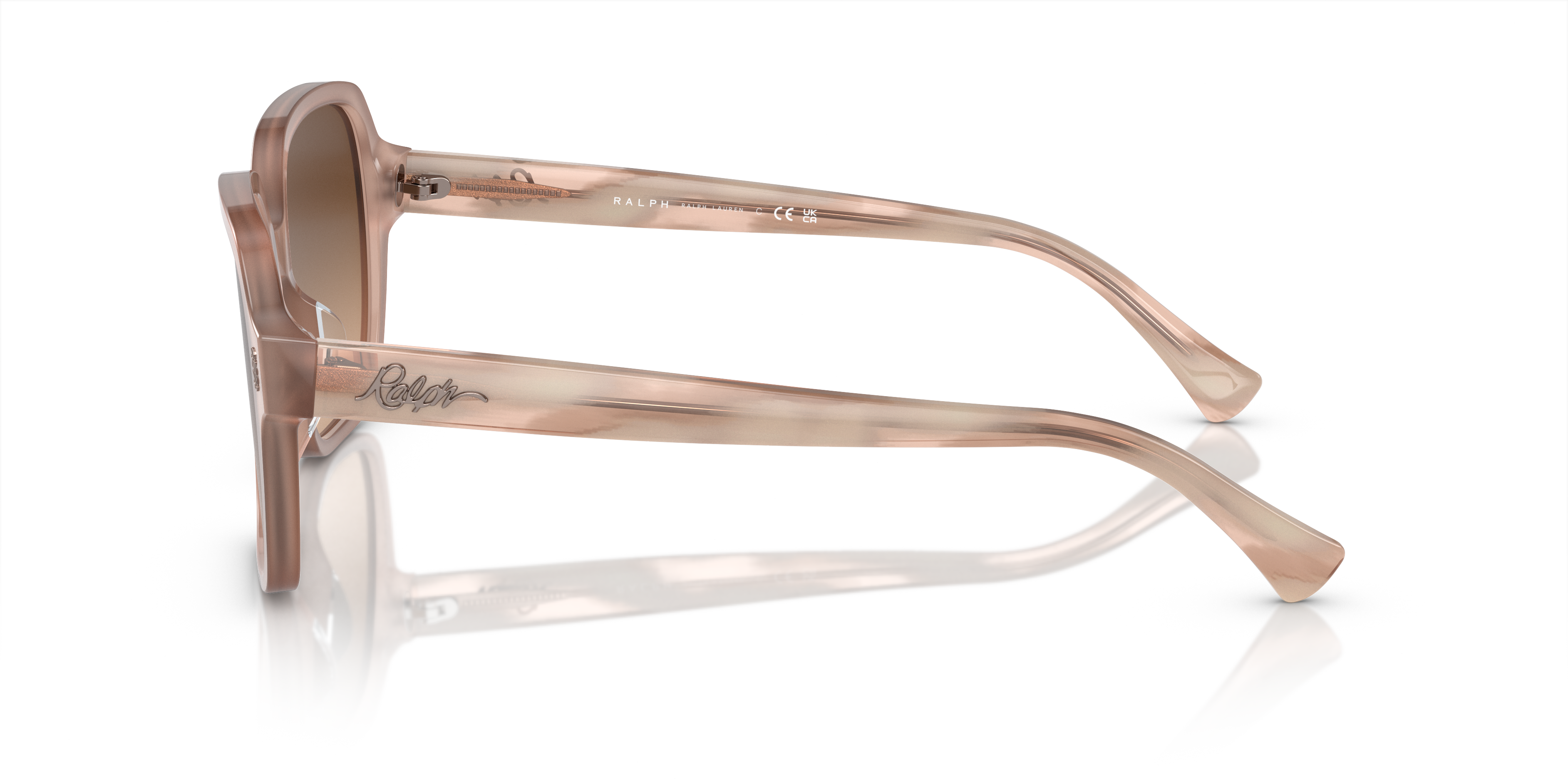 RA5304U Shiny Opal Rose Beige AcetatSunglass Frames von B24, Seitenansicht