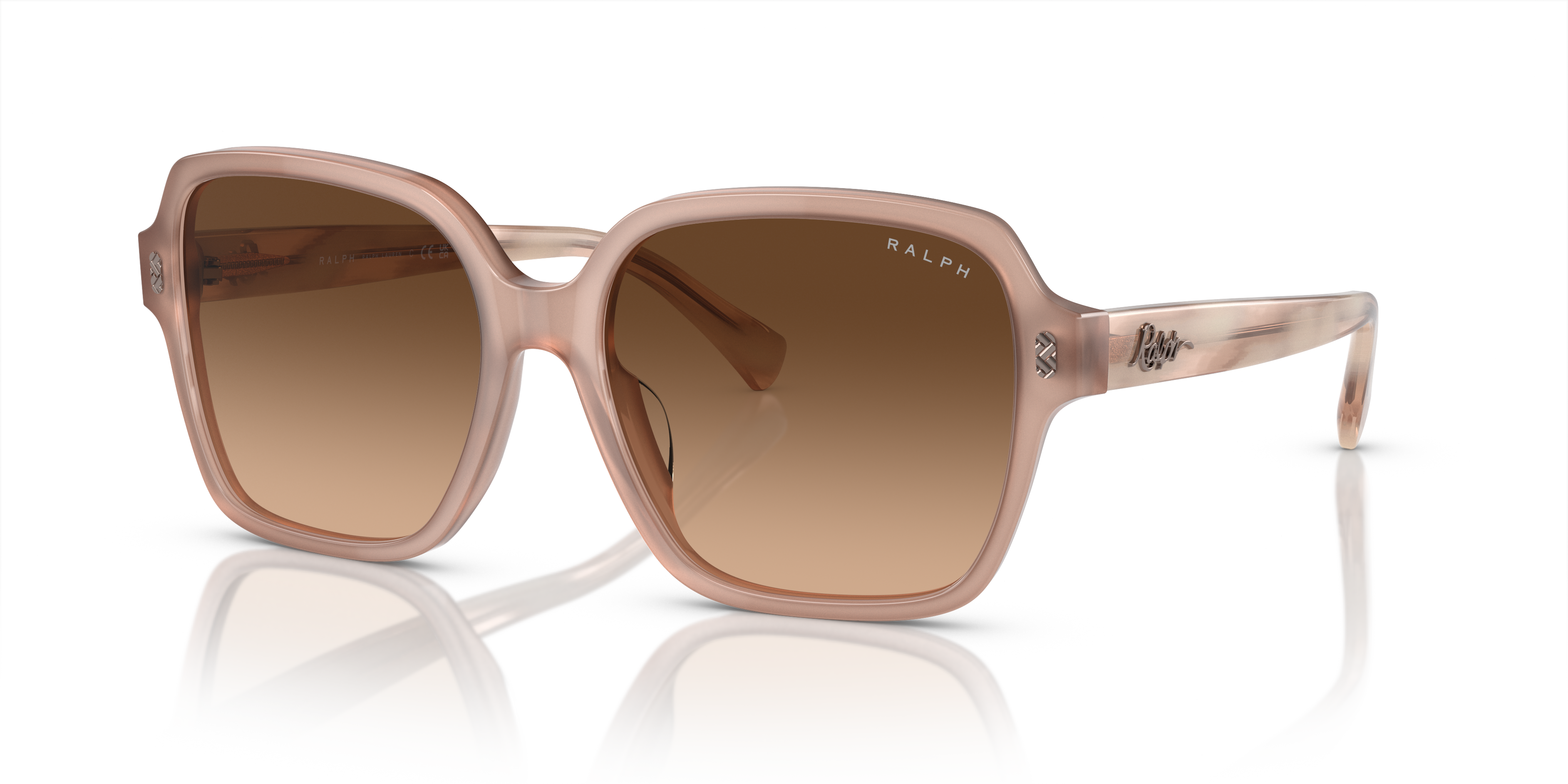 RA5304U Shiny Opal Rose Beige AcetatSunglass Frames von B24, Dreiviertelansicht