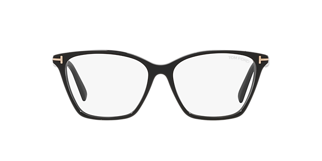 FT5949-B Zwart glanzend AcetaatEyeglass Frames van B24, Vooraanzicht