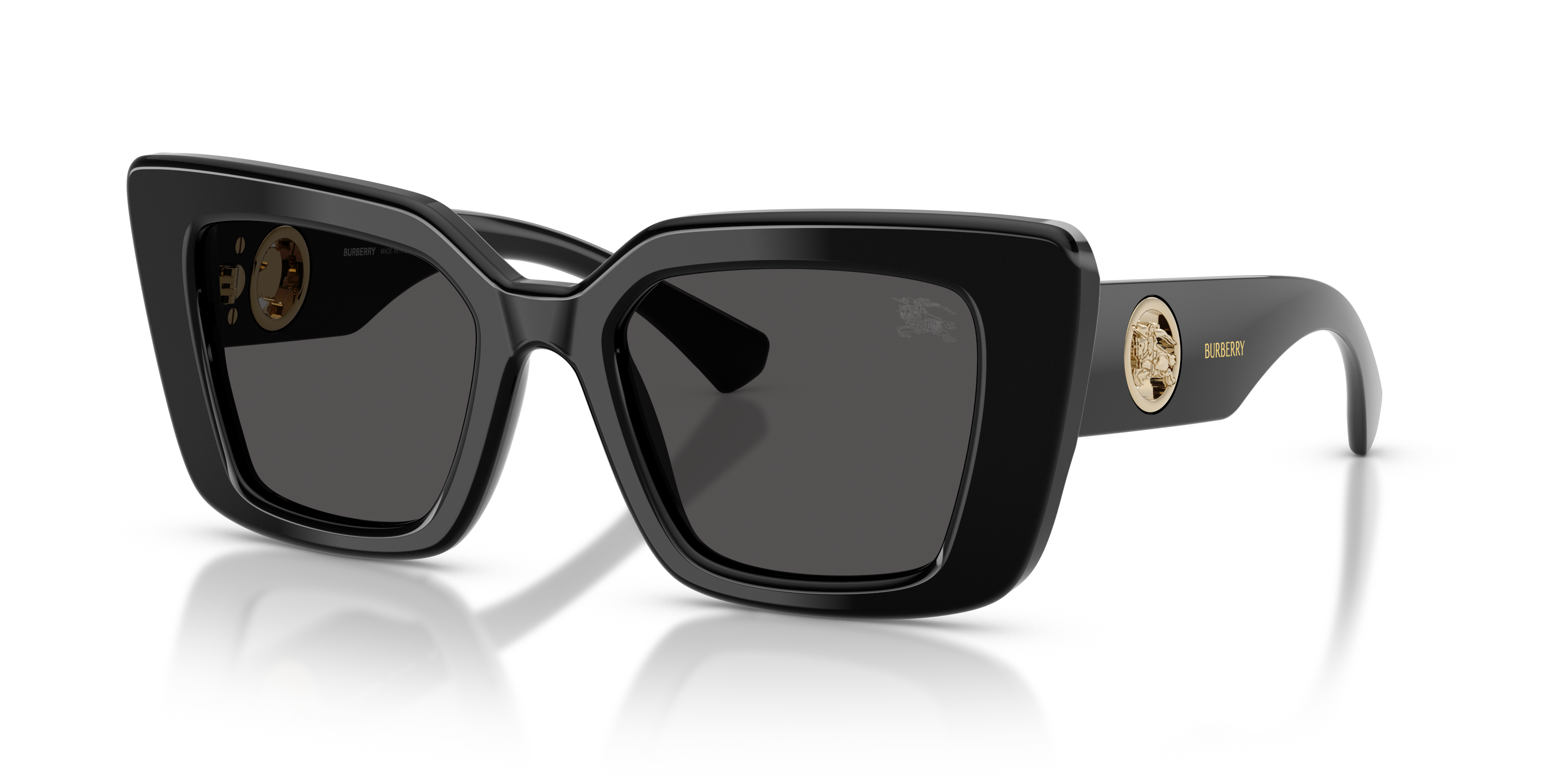 BE4476 Zwart AcetaatSunglass Frames van B24, Hoekweergave