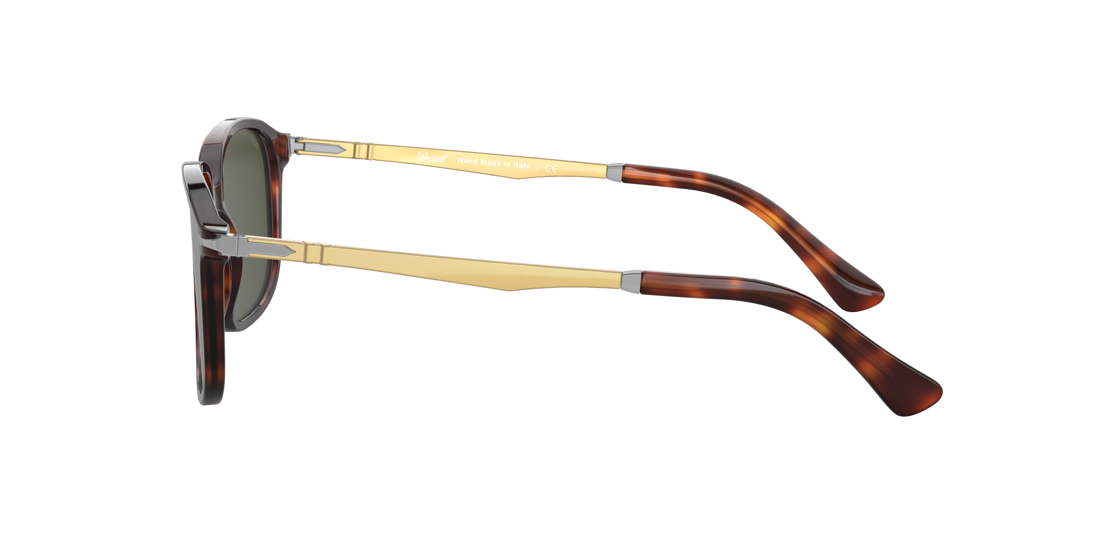 PO3246S Havana AcetaatSunglass Frames van B24, Zijaanzicht