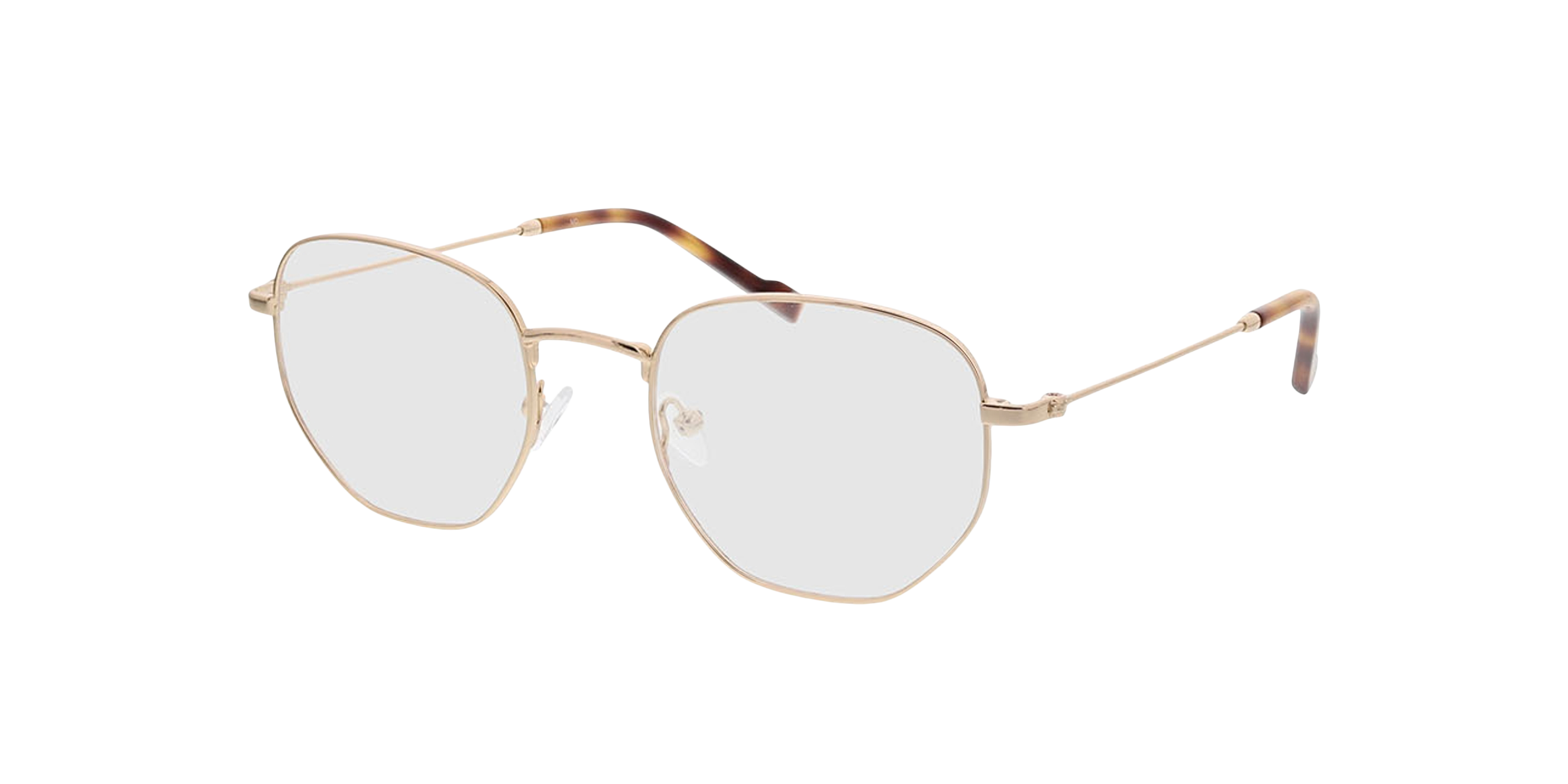 Halifax Gold  &  Havana MetallEyeglass Frames von B24, Dreiviertelansicht