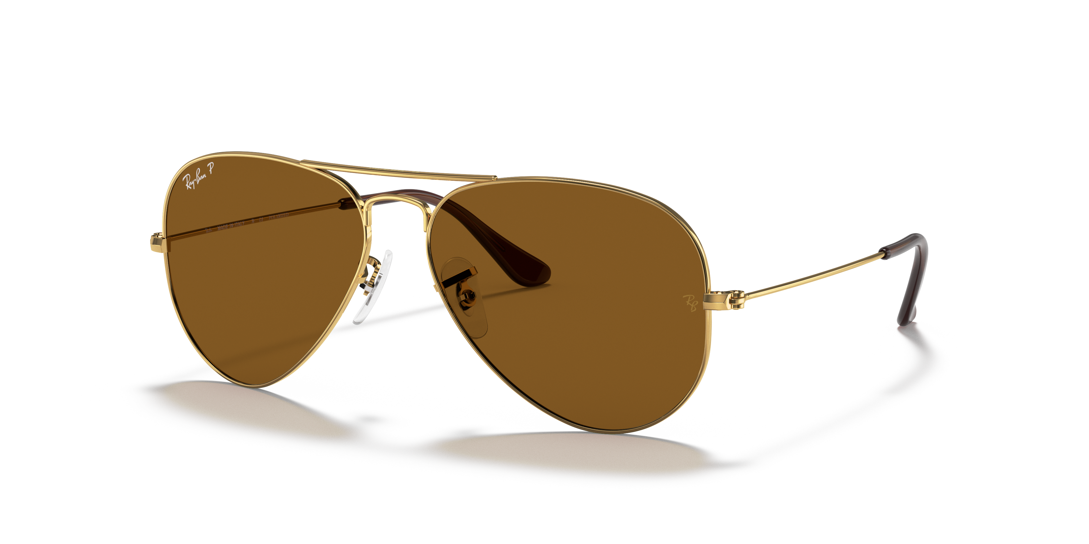 RB3025 Arista Gold MetallSunglass Frames von B24, Dreiviertelansicht