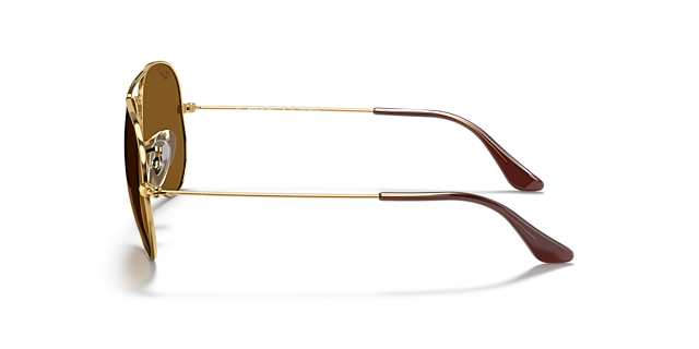 RB3025 Arista goud MetaalSunglass Frames van B24, Zijaanzicht