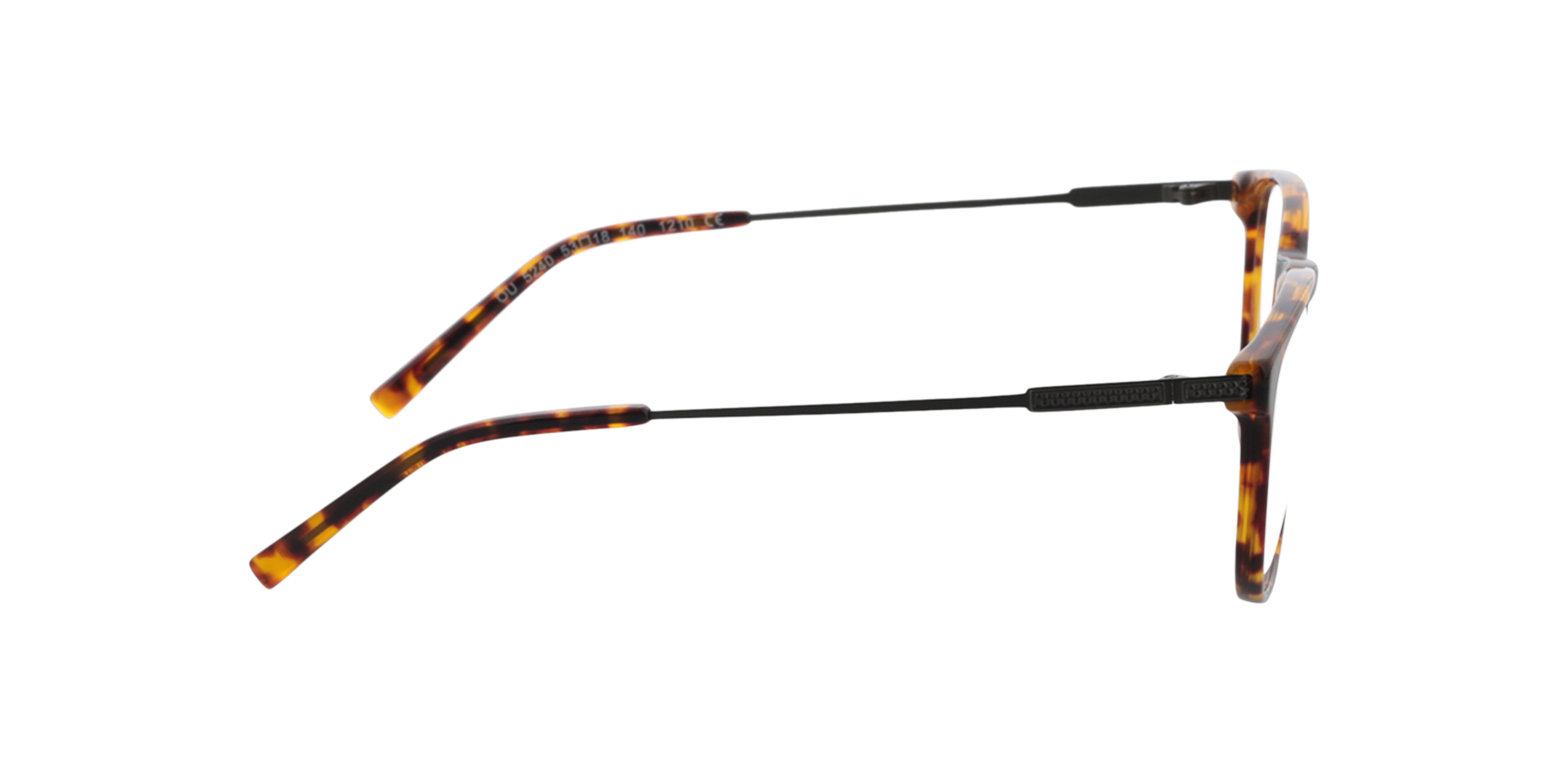 Dustin Havana  &  mat donkergroen AcetaatEyeglass Frames van B24, Zijaanzicht