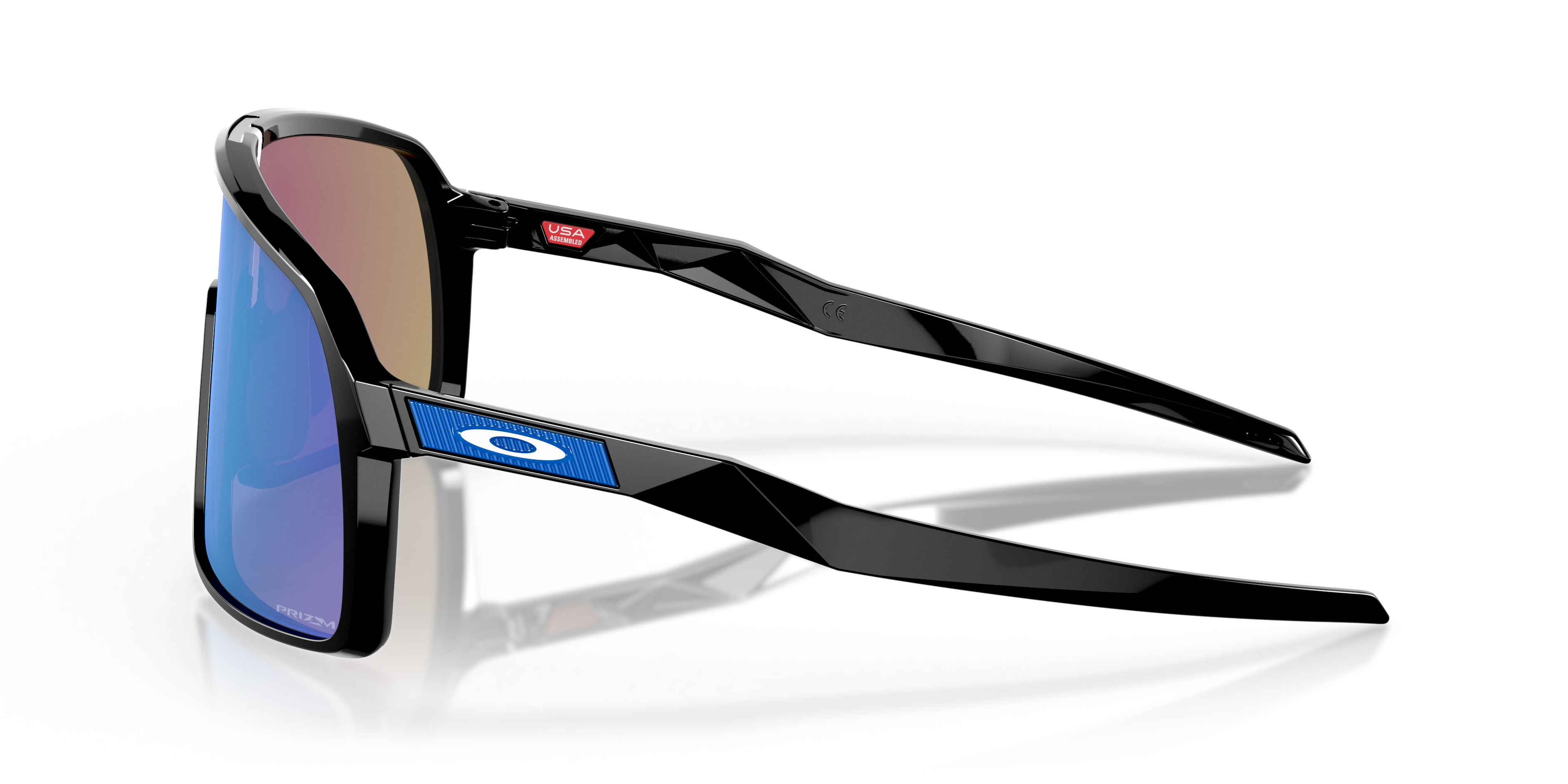 Sutro Glanzend zwart KunststofSunglass Frames van B24, Zijaanzicht