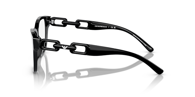 EA3222U Schwarz glänzend AcetatEyeglass Frames von B24, Seitenansicht