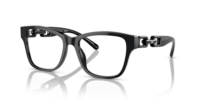 EA3222U Schwarz glänzend AcetatEyeglass Frames von B24, Dreiviertelansicht