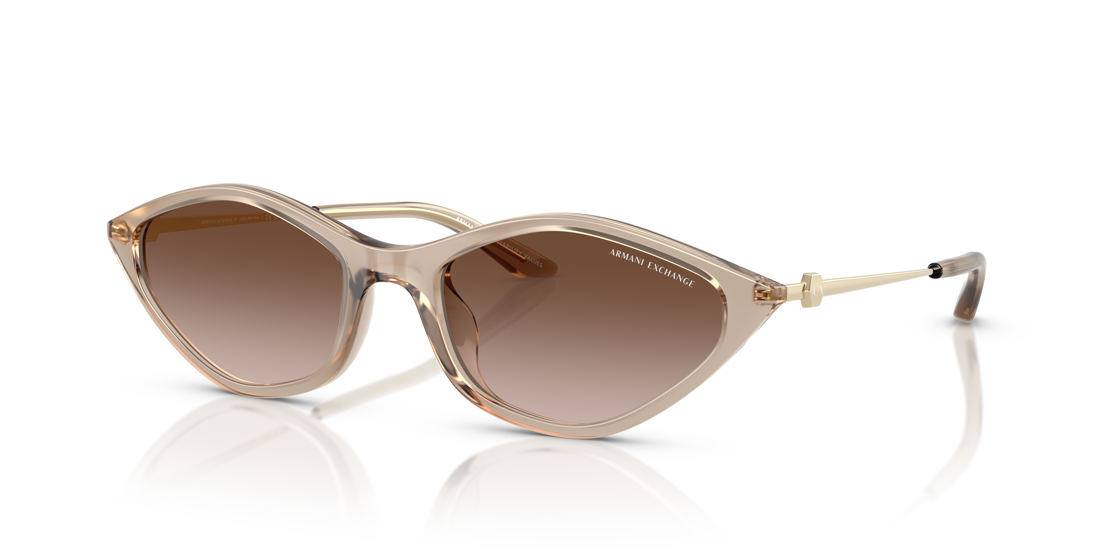AX4152SU Opalescent Light Beige KunststofSunglass Frames van B24, Hoekweergave