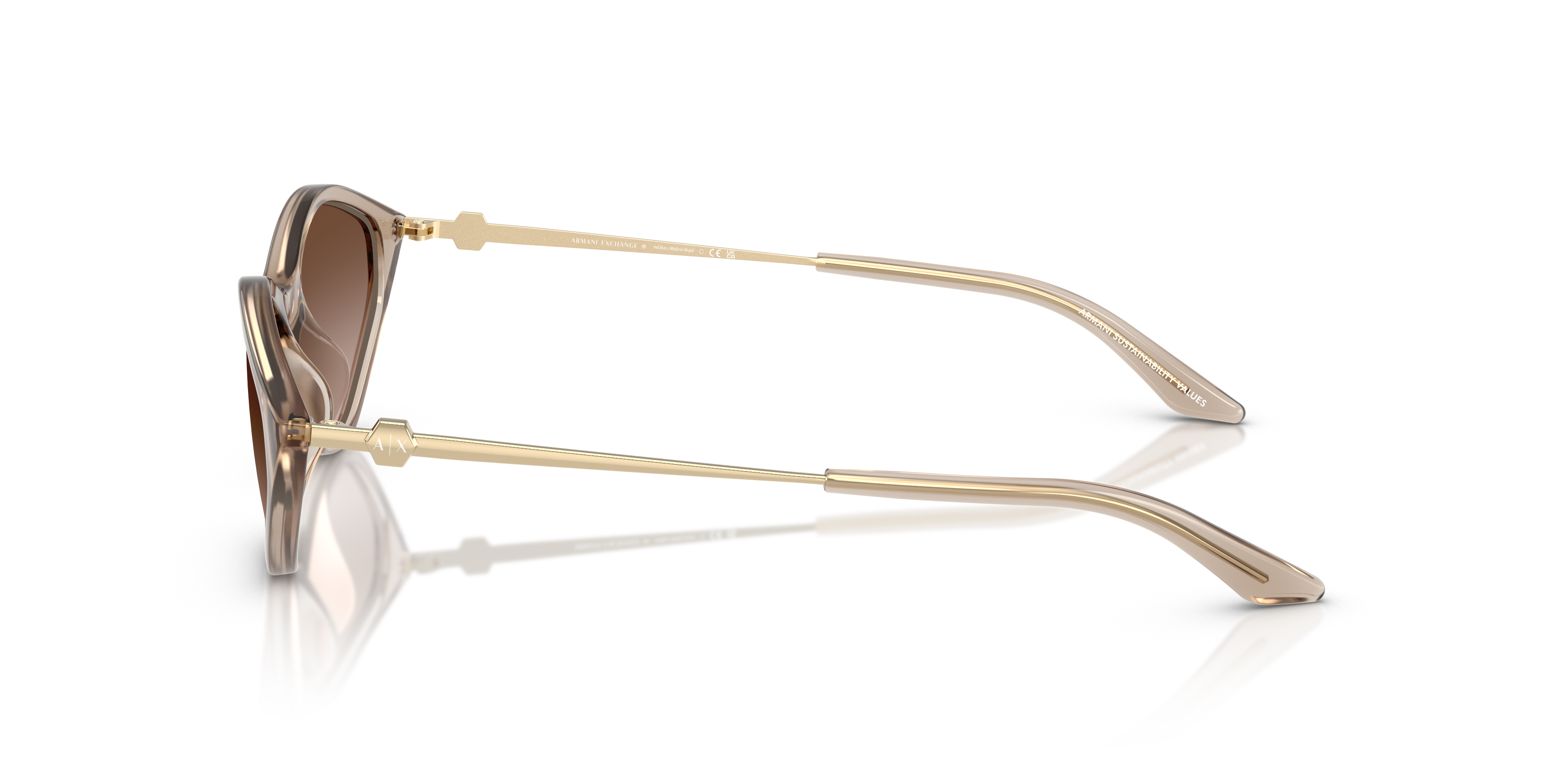 AX4152SU Opalescent Light Beige KunststofSunglass Frames van B24, Zijaanzicht