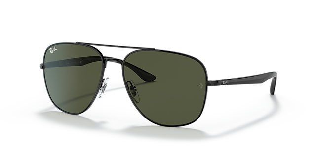 RB3683 Schwarz MetallSunglass Frames von B24, Dreiviertelansicht
