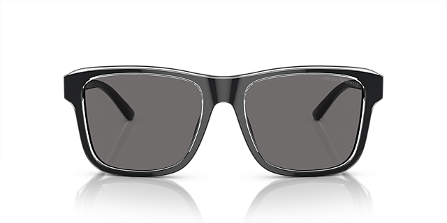 EA4208 Shiny Black & Top Crystal AcetatSunglass Frames von B24, Vorderansicht