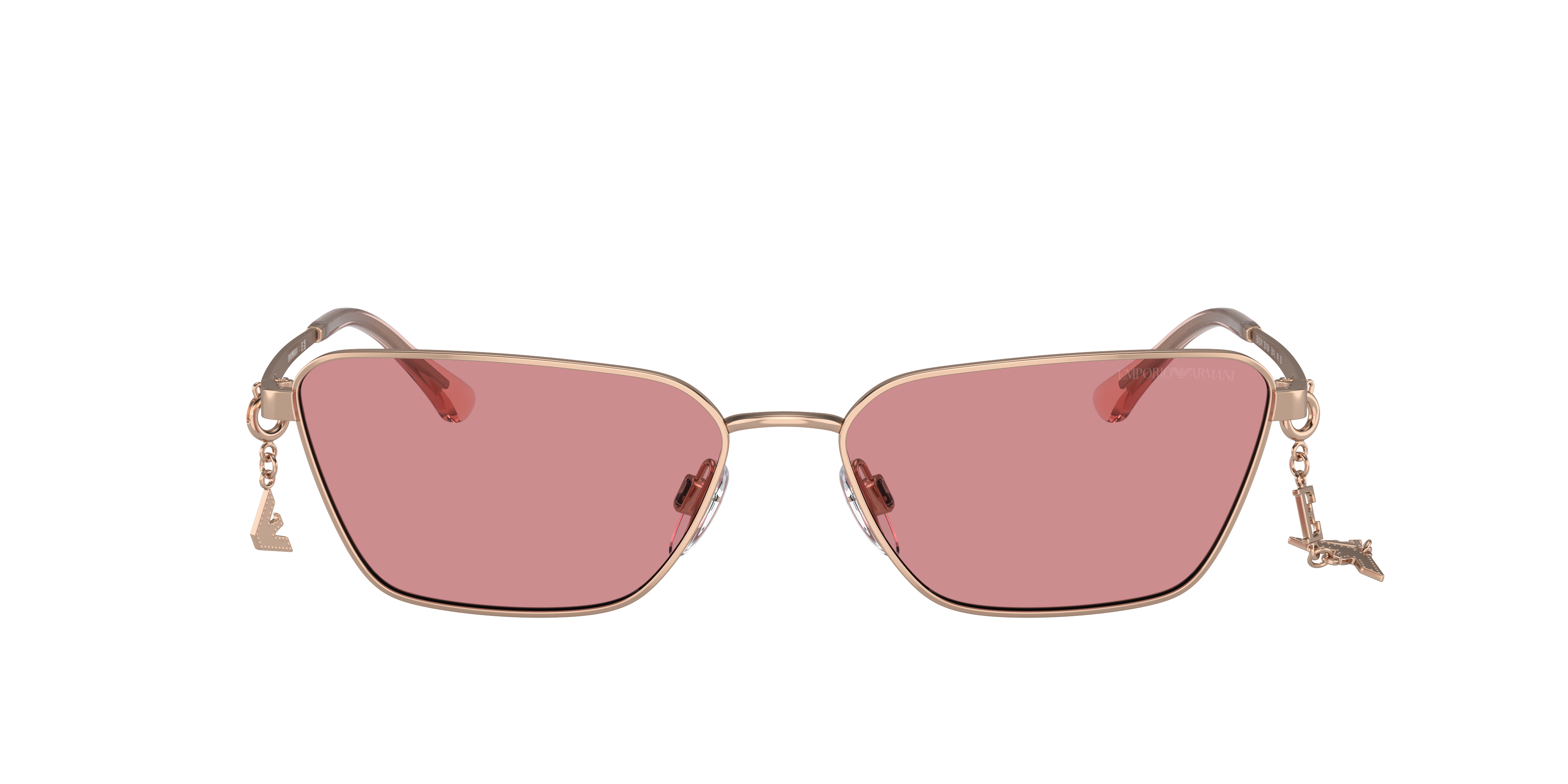 EA2141 Glanzend Roségoud MetaalSunglass Frames van B24, met getinte lenzen