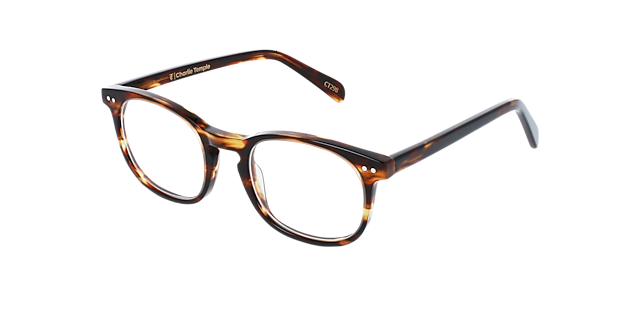 Clark Classic Tortoise AcetaatEyeglass Frames van B24, Hoekweergave