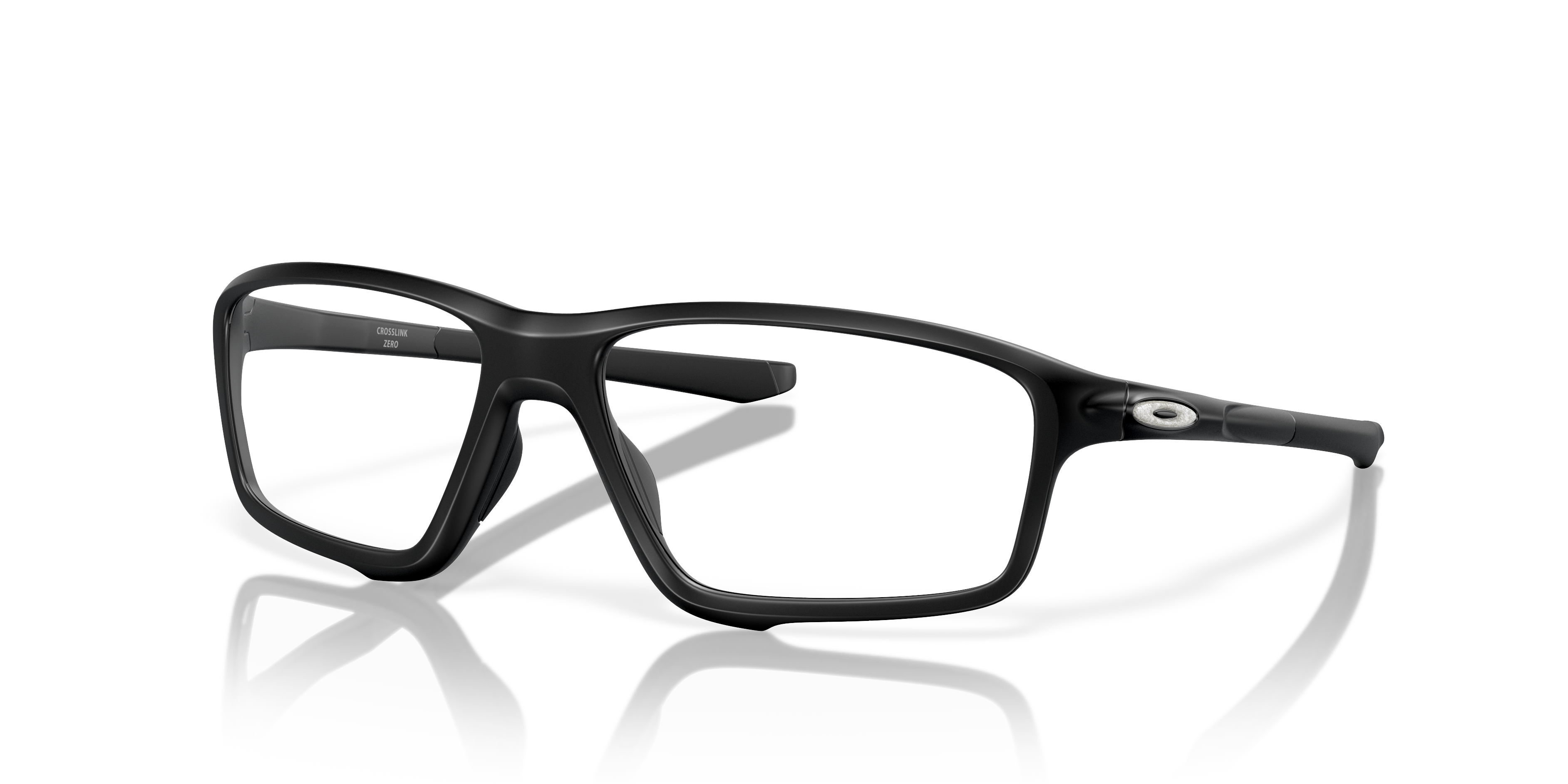 Crosslink® Zero Reflective Collection Schwarz satiniert KunststoffEyeglass Frames von B24, Dreiviertelansicht
