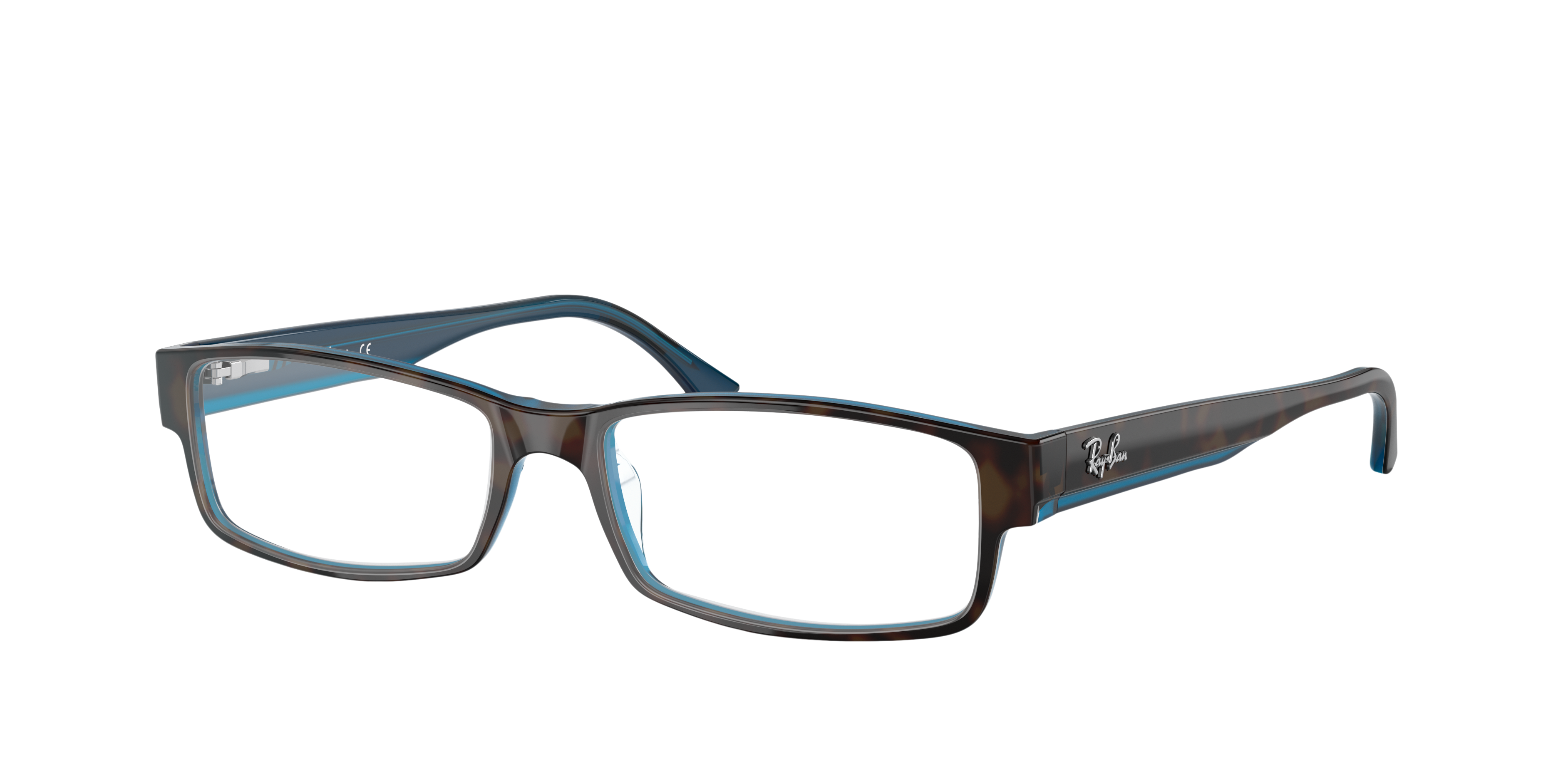 RB5114 Optics Havana auf Blau AcetatEyeglass Frames von B24, Dreiviertelansicht