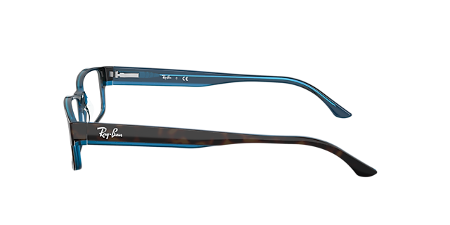 RB5114 Havana op Blauw AcetaatEyeglass Frames van B24, Zijaanzicht