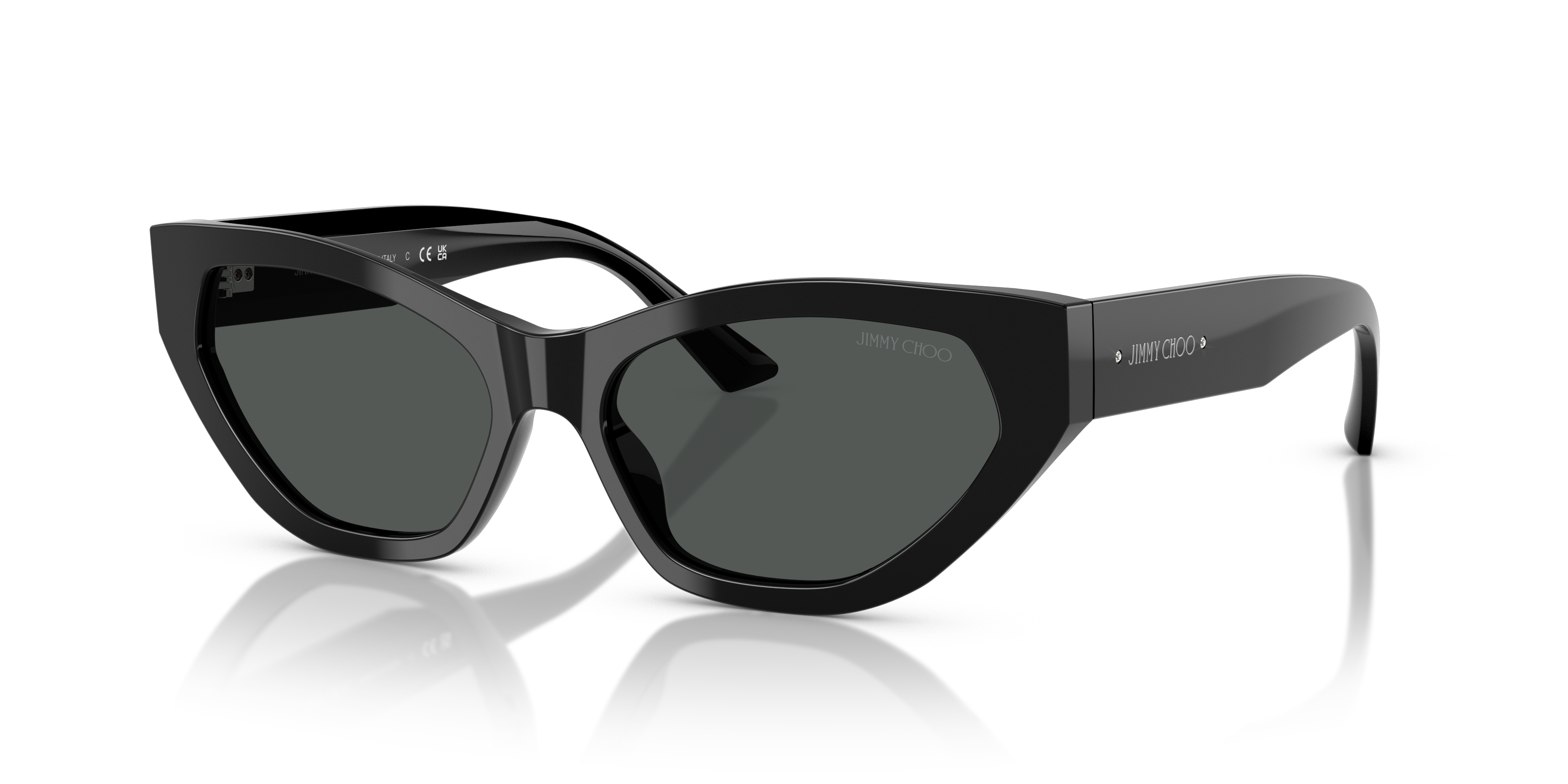 JC5022B Schwarz AcetatSunglass Frames von B24, Dreiviertelansicht