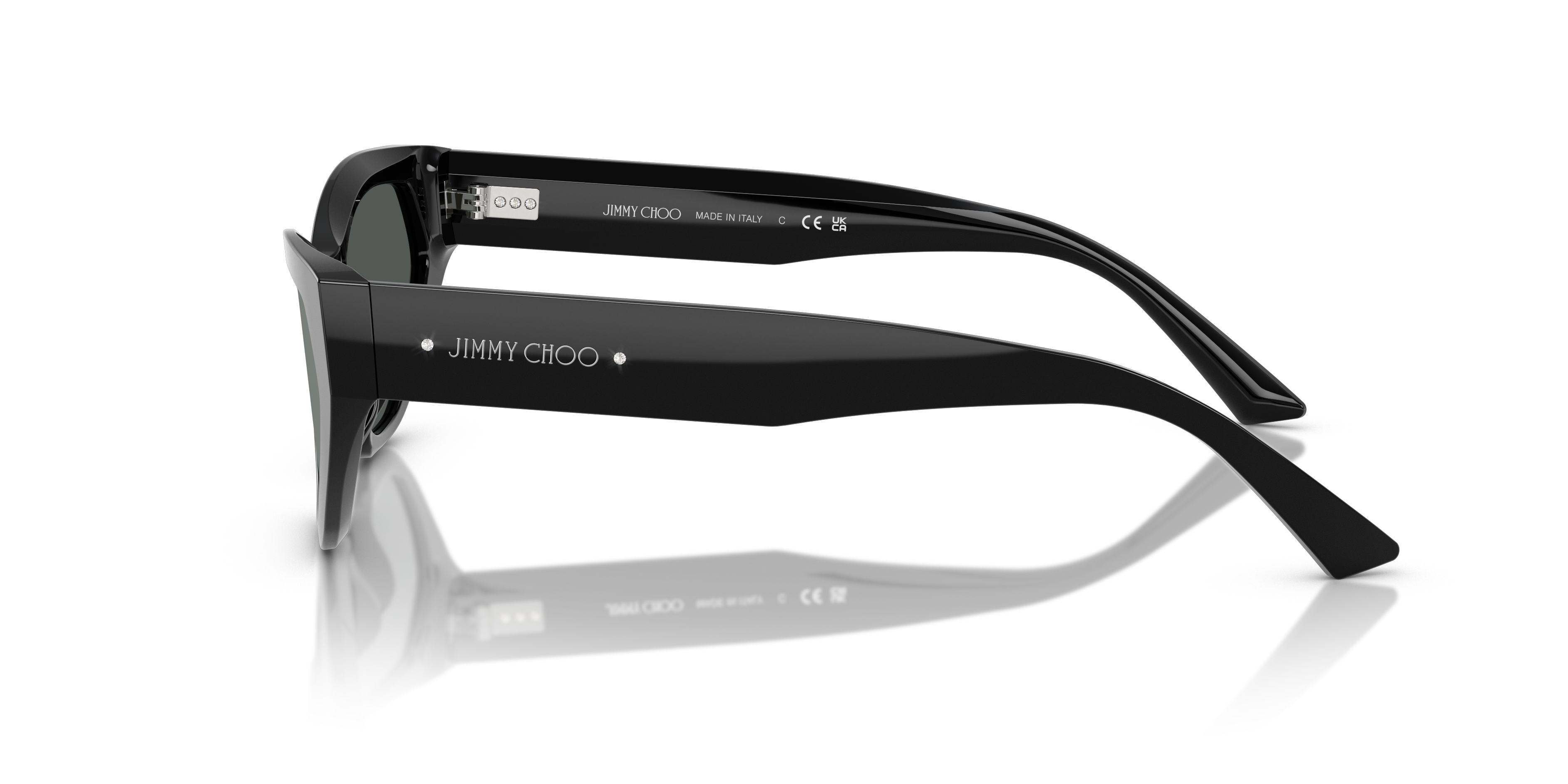 JC5022B Schwarz AcetatSunglass Frames von B24, Seitenansicht