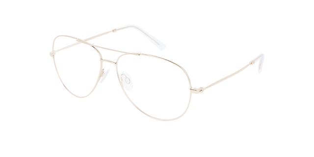 Maverick Light Gold Titanium TitaanEyeglass Frames van B24, Hoekweergave