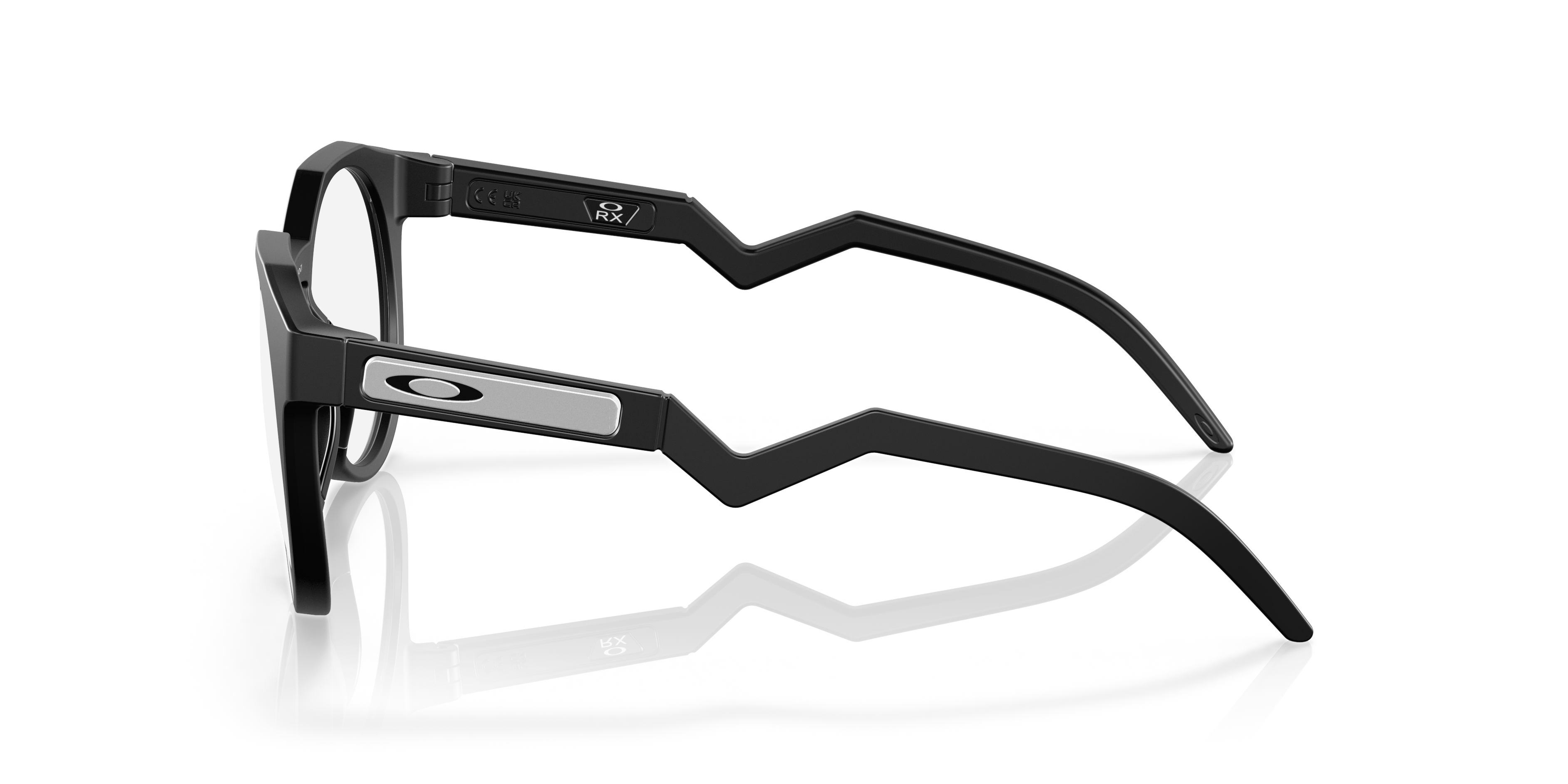 HSTN Matt Schwarz KunststoffEyeglass Frames von B24, Seitenansicht