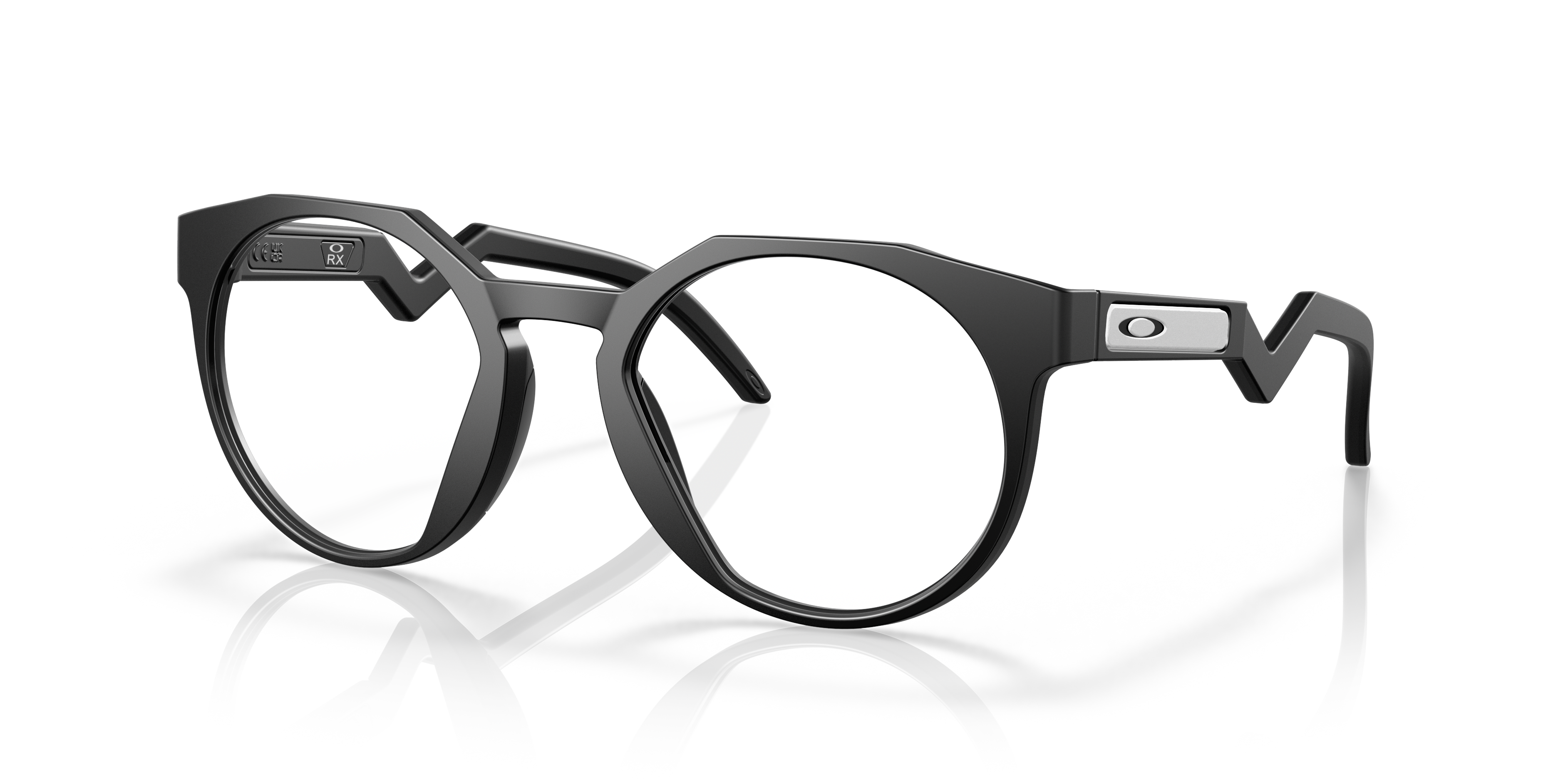 HSTN Matt Schwarz KunststoffEyeglass Frames von B24, Dreiviertelansicht