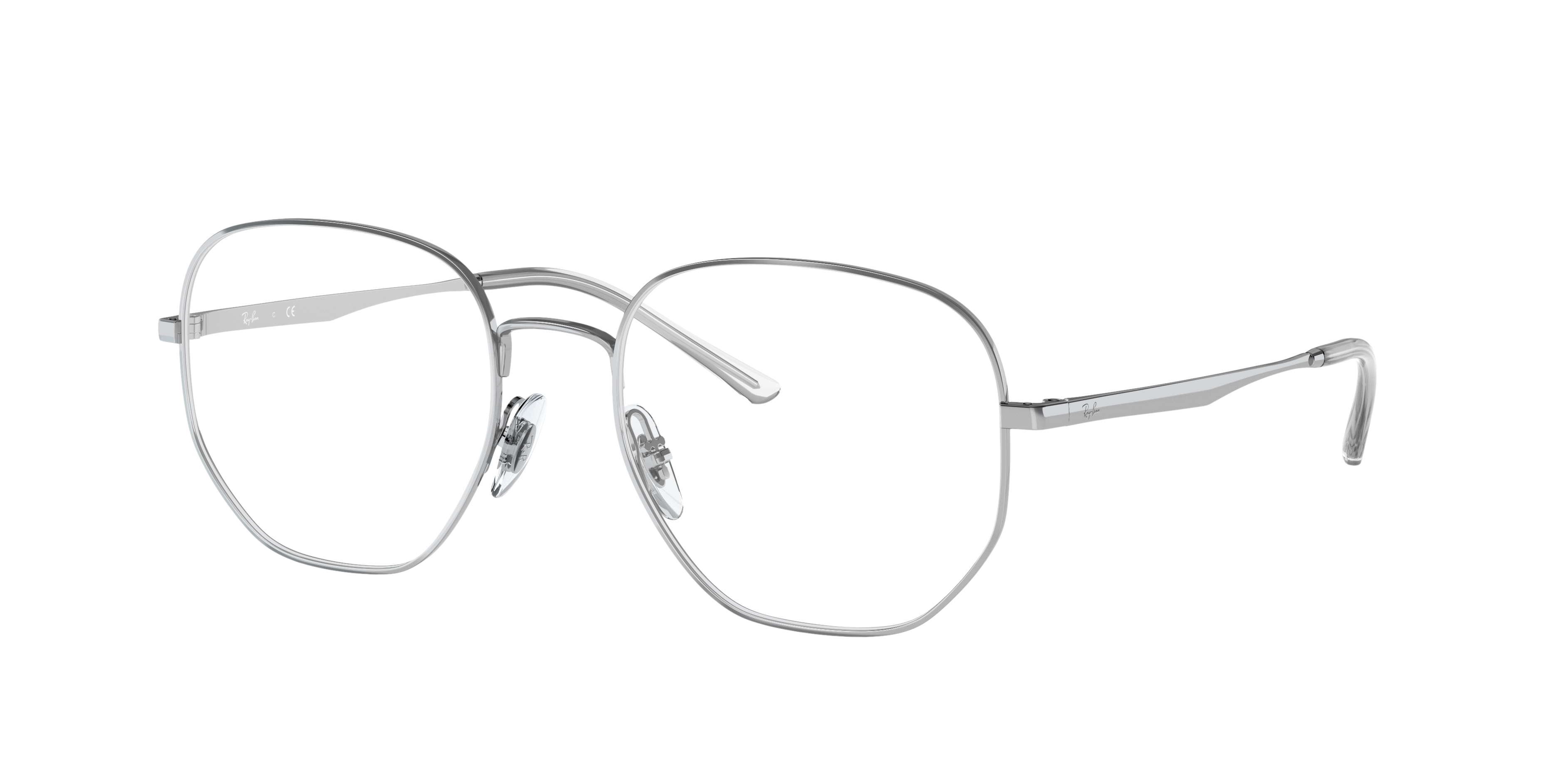 RB3682V Silber MetallEyeglass Frames von B24, Dreiviertelansicht