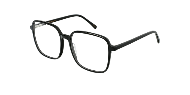 Elan Jet Black AcetatEyeglass Frames von B24, Dreiviertelansicht