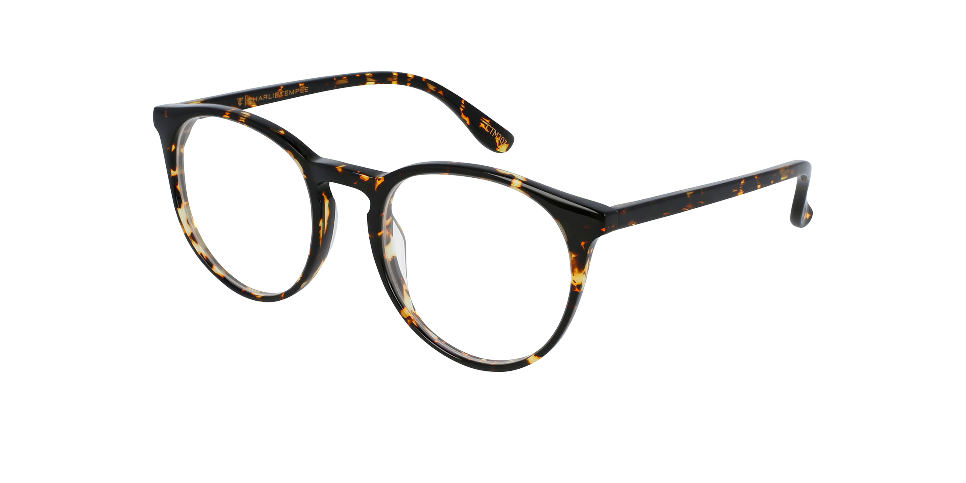 Grande Rotondo Scales Havana AcetatEyeglass Frames von B24, Dreiviertelansicht