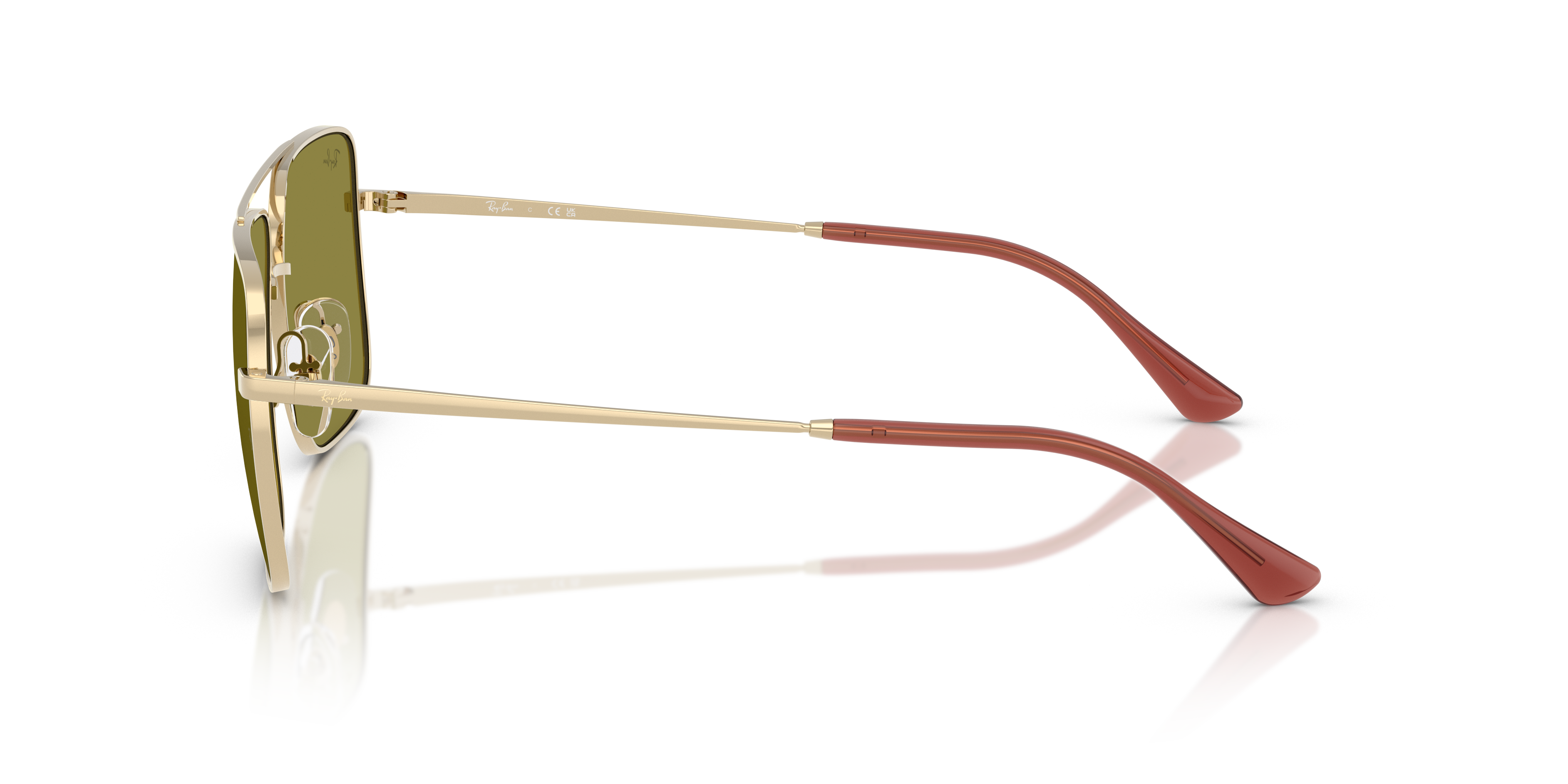 RB3758 Hellgold MetallSunglass Frames von B24, Seitenansicht