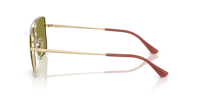 RB3758 Lichtgoud MetaalSunglass Frames van B24, Zijaanzicht