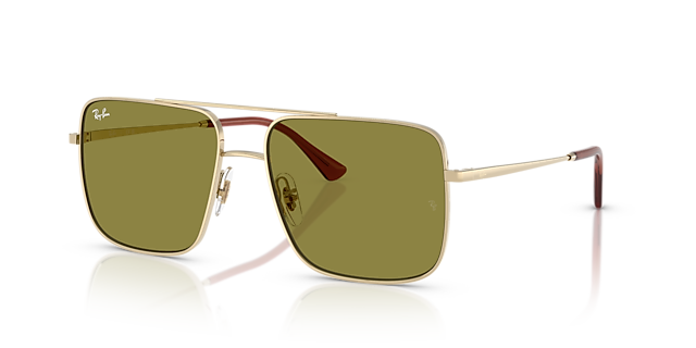 RB3758 Lichtgoud MetaalSunglass Frames van B24, Hoekweergave