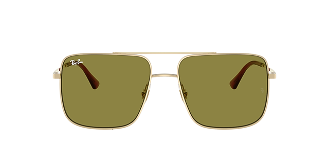 RB3758 Lichtgoud MetaalSunglass Frames van B24, met getinte lenzen