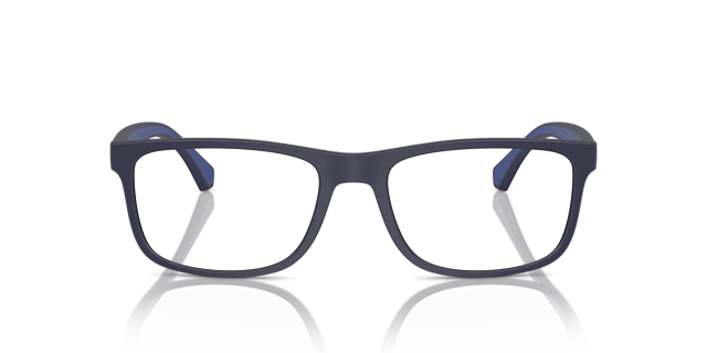 EA3147 Matblauw KunststofEyeglass Frames van B24, Vooraanzicht