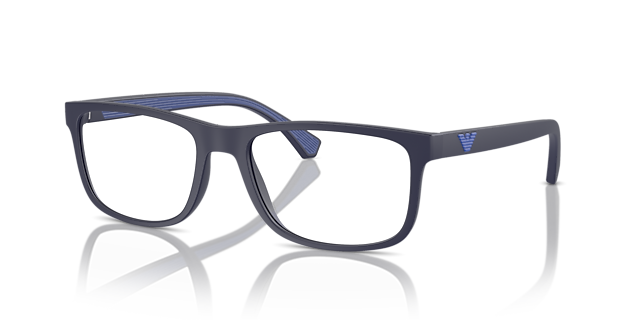 EA3147 Matblauw KunststofEyeglass Frames van B24, Hoekweergave